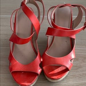 Charles David Orange Wedges